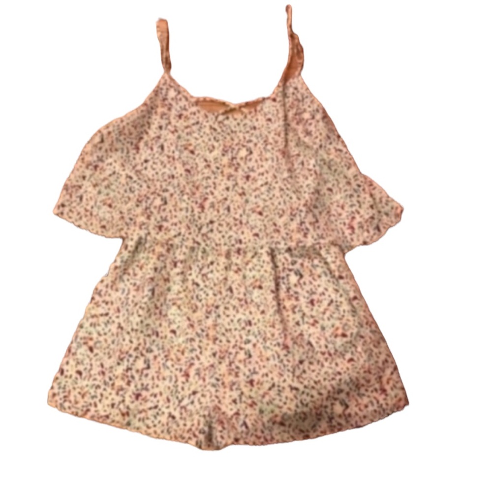Floral Pink Cold-Shoulder Romper